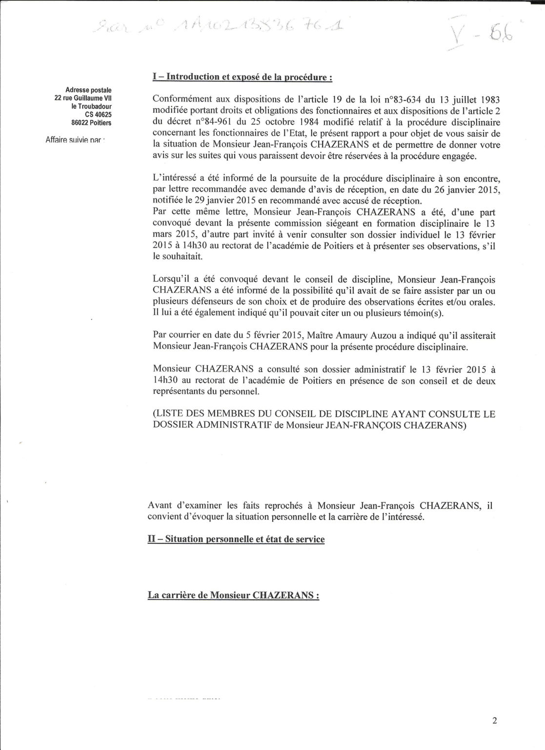 Convocation Conseil De Discipline