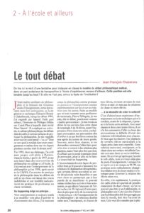 Le tout débat, Les cahiers pédagogiques n°432, avril 2005
